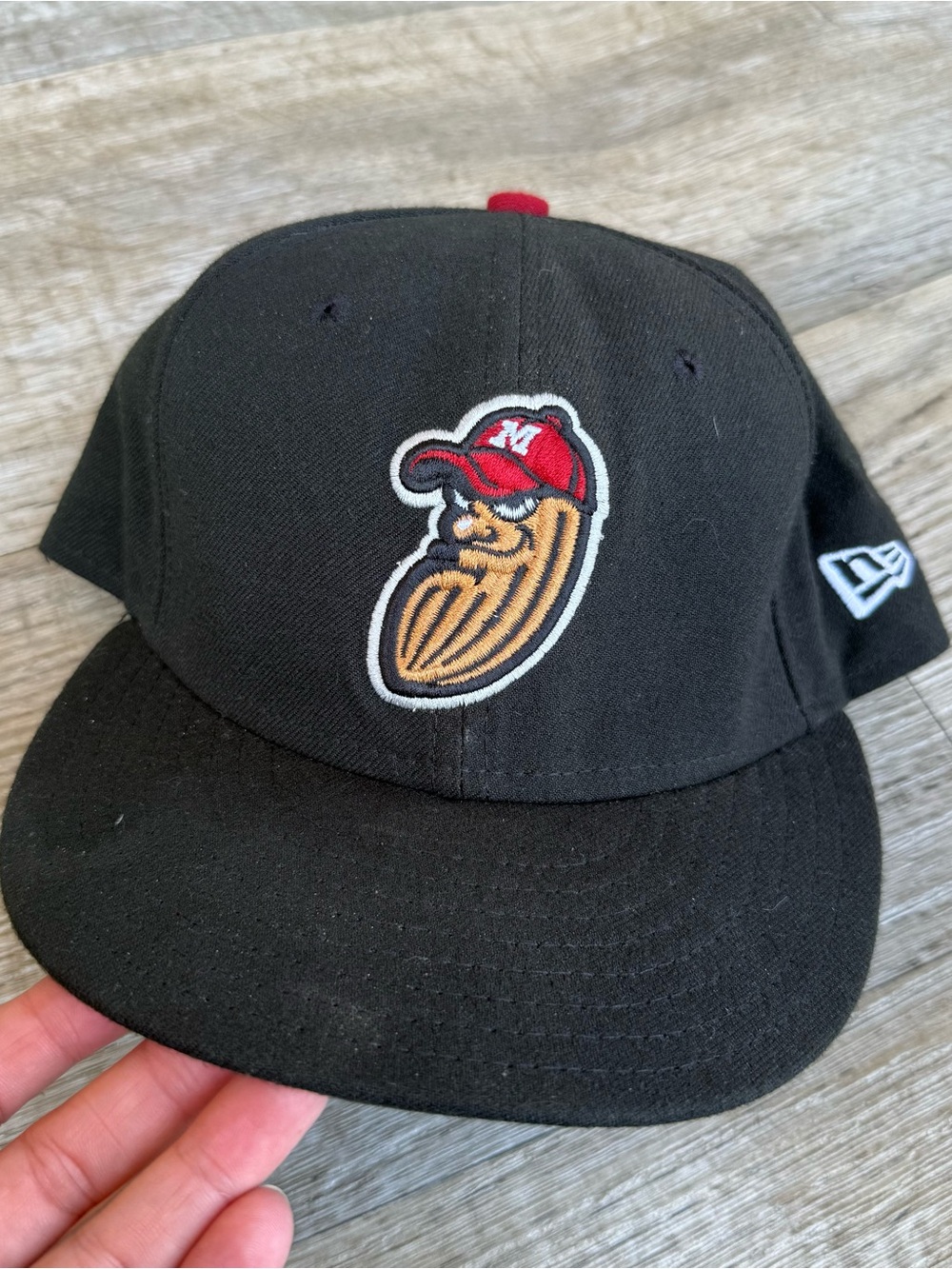 New Era Black Modesto Nuts Authentic Collection Team 59FIFTY Fitted 7 1/8